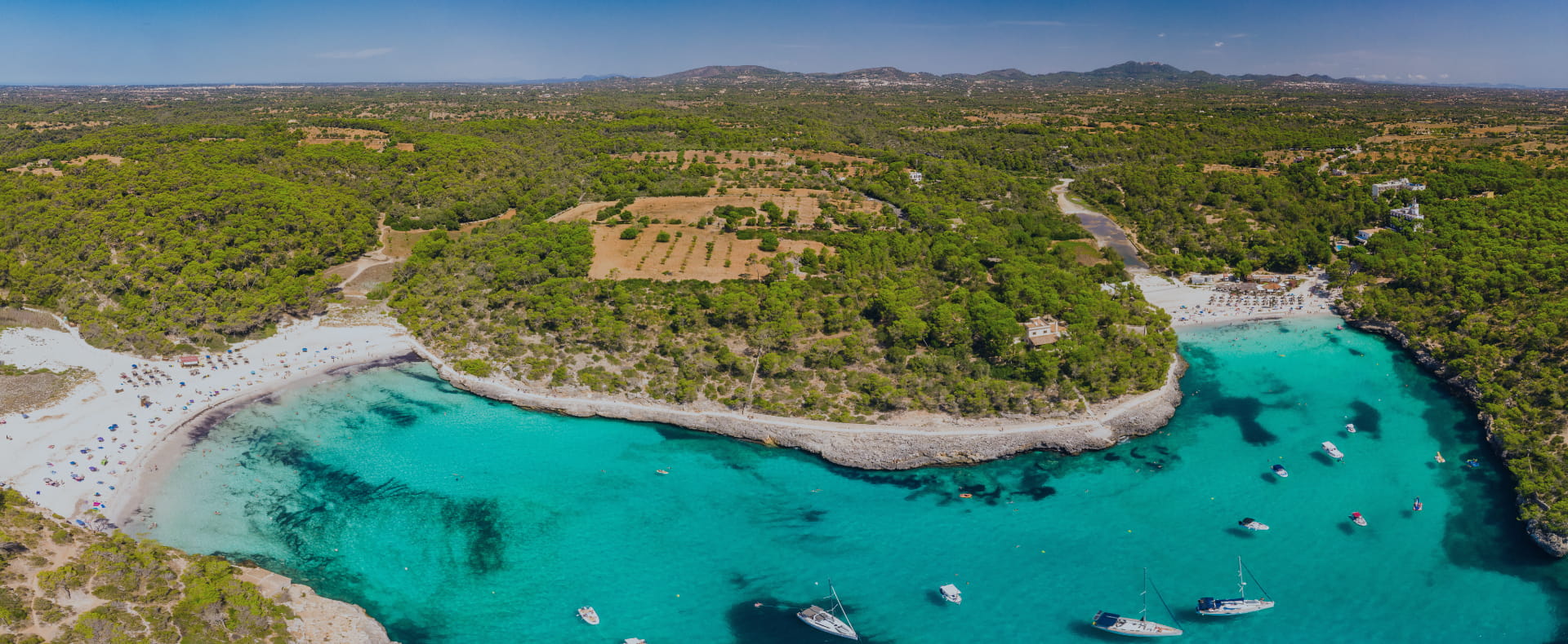 Landscape of the coast of Cala Ferrera